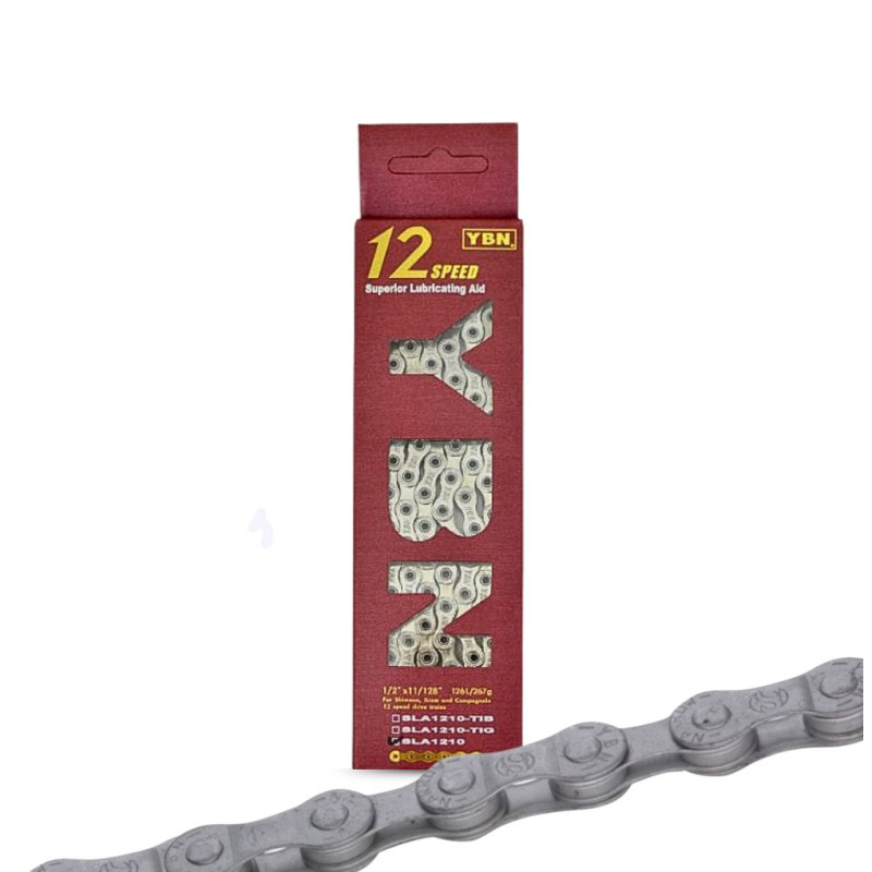 kerékpár lánc 1/2 x 11/128 S12-S2 12 sebesség, 126 tagú. Szín: ezüst. YBN