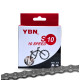 kerékpár lánc 1/2 x 11/128, S10-S 10 seb. 116 tagú. Csap hossz: 5,9 mm. Kompatibilitás: Shimano, Campagnolo és SRAM. Szín: ezüst