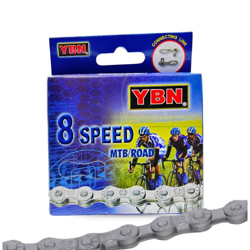 kerékpár lánc 1/2 x 3/32 S8 8 sebesség, 116 tagú. Csap hossz: 7,3 mm. Kompatibilitás: Shimano, Campagnolo és SRAM. Szín: ezüst-s