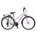 LYNX Kerékpár 28" 21 seb. 17" váz fehér-pink LADY BALTIC- Trekking ( súly: 16,3kg)