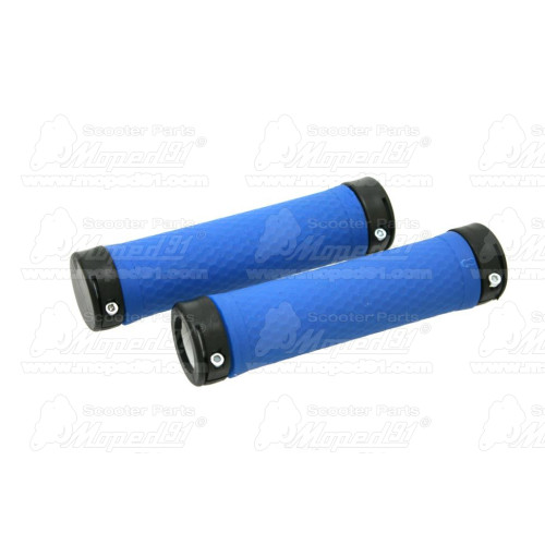 kerékpár markolat, kényelmes bi-anyagú, csavaros rögzítés, párban, 135 mm. kék LYNX