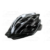 kerékpár fejvédő FLASH, M (55-58), unisex fekete-ezüst, stabil szerkezet, szilárdabb és tartósabb,állítható hevedercsatt, könnye