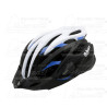 kerékpár fejvédő SKY, M (55-58), unisex, fehér- kék, stabil szerkezet, szilárdabb és tartósabb,állítható hevedercsatt, könnyebbe