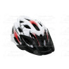 kerékpár fejvédő RED MOTION, L (58-61), unisex,fehér- piros, stabil szerkezet, szilárdabb és tartósabb,állítható hevedercsatt, k