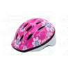 kerékpár fejvédő FLOWER, XS (48-50), gyerek, virág mintás pink, alakítható szerkezet, szilárdabb és tartósabb,állítható hevederc
