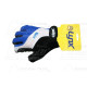 kerékpár kesztyű BRING2 L rövid ujjas kék/fehér/fekete bársonyos, hálós, sztreccs kézfej, zselés-szintetikus bőr tenyér LYNX