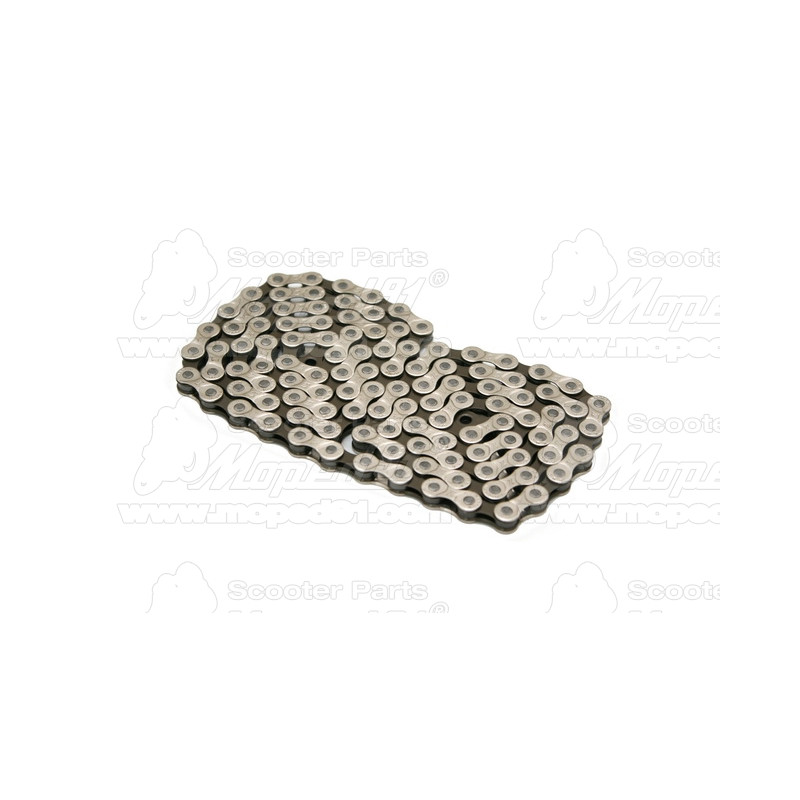 kerékpár lánc 1/2 x 3/32 Z8S (Z51), Csaphossz: 7,3 mm, 8 sebességes, 116 tagú 18-24 sebesség, ezüst/barna MTB, KMC Német Minőség