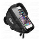 kerékpár táska mobiltelefon tartóval 18,5x9,5x8,5 cm, anyaga: 600D poliészter, PE, átlátszó PVC Súly: 100g, napellenzős, 7" érin